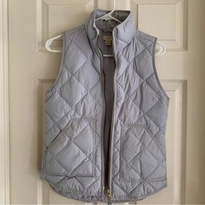 J. Crew blue quilted vest xxs